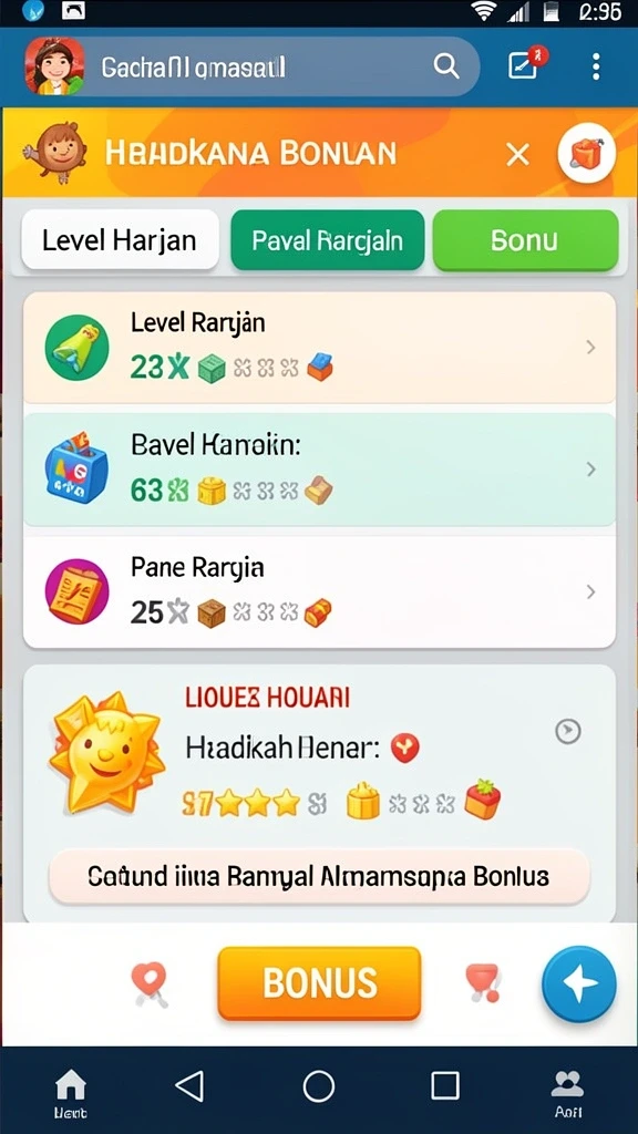 Tantangan seru di setiap level yang harus diselesaikan.