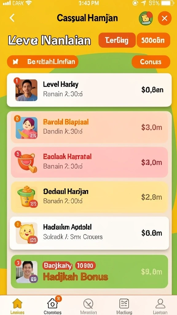 Tangkapan layar memperlihatkan antarmuka permainan dengan berbagai opsi menu.