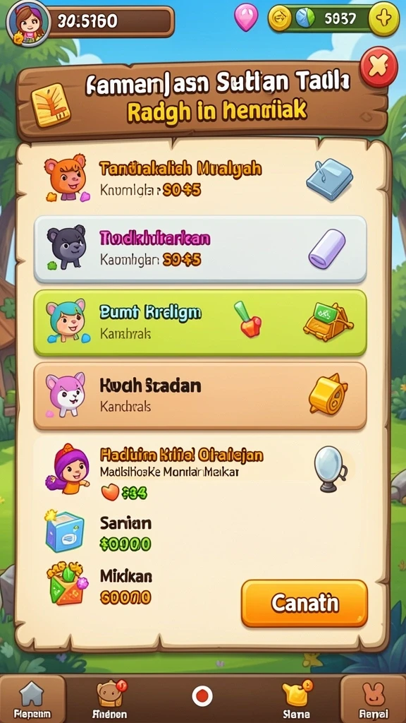 Tangkapan layar menunjukkan level baru yang menarik.