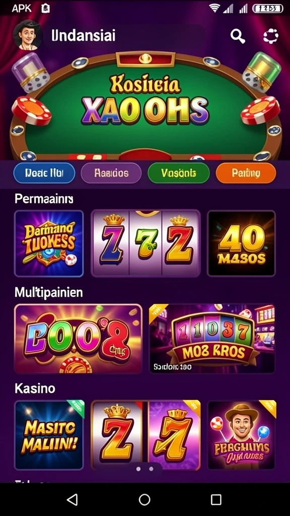 Screenshot menunjukkan tampilan antarmuka utama yang menarik.