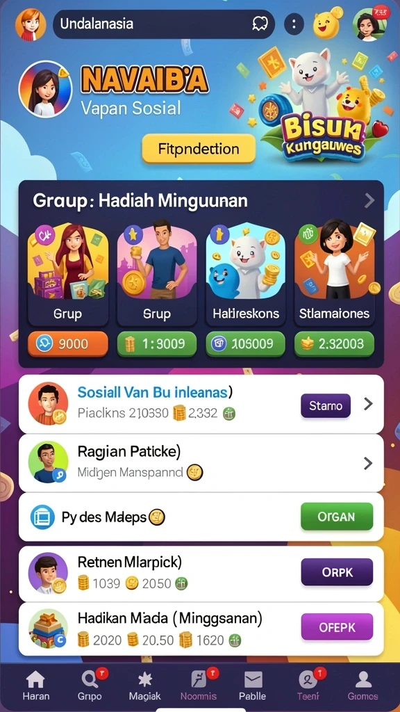 Screenshot antarmuka yang menarik dan user-friendly.