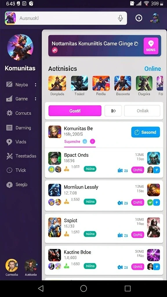 Komunitas aktif yang mendukung setiap pemain.