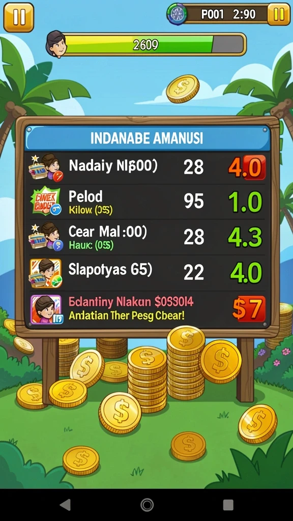Grafis yang tajam dan berwarna-warni.