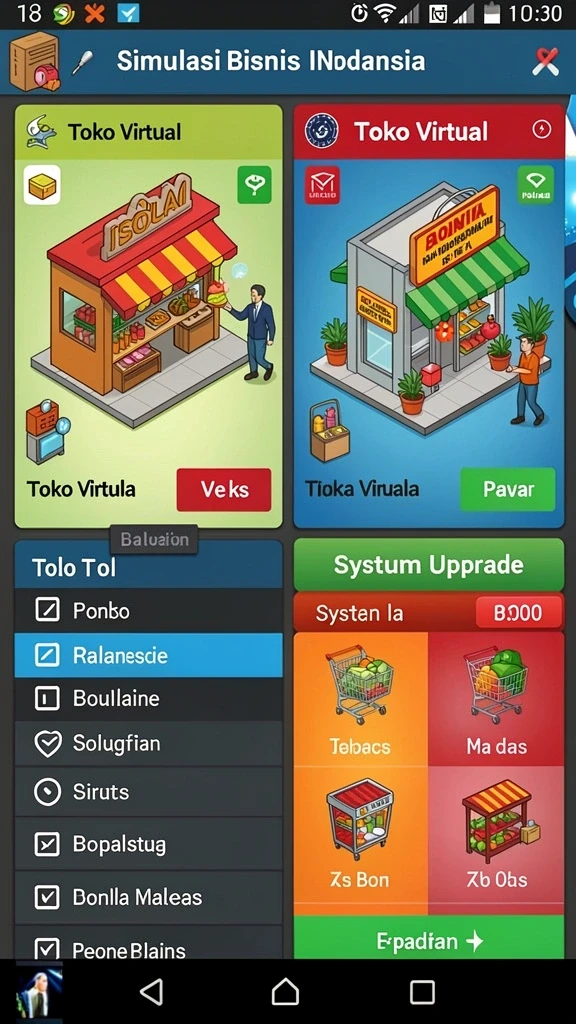 Tampilan menu utama yang menarik dan user-friendly.