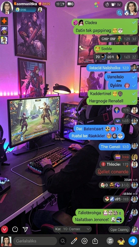 Fitur live chat untuk interaksi pemain.