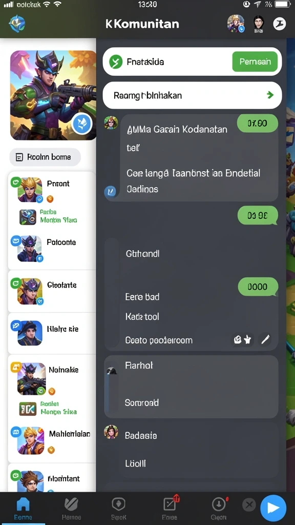 Tangkapan layar menampilkan karakter unik dalam ORISTOTO.