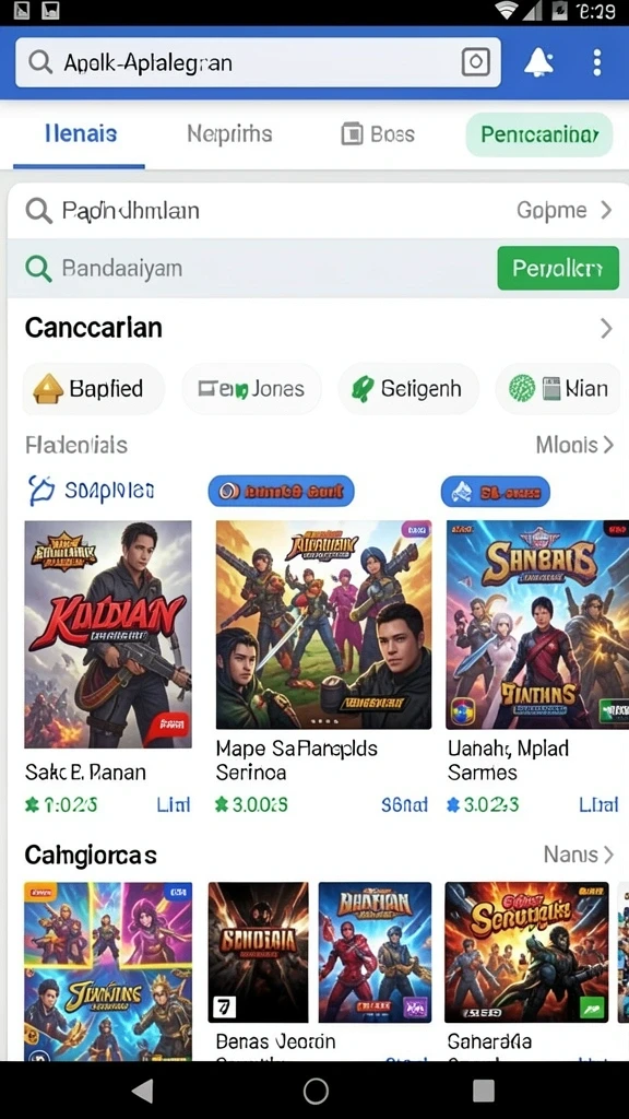 Tampilan aksi seru yang ditampilkan saat bermain.