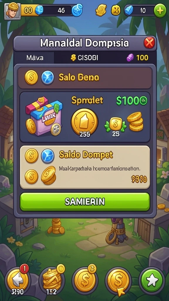 Tampilan menu utama yang intuitif dan menarik.