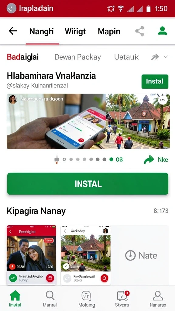 Tampilan level yang kompleks dan menarik.