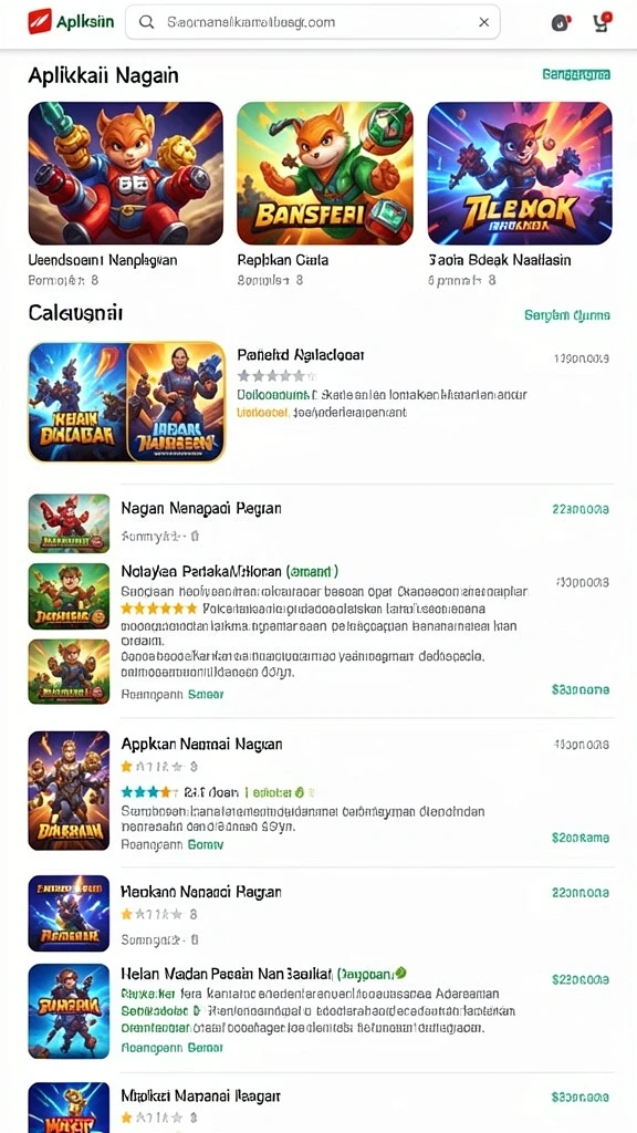 Tampilan permainan yang penuh warna dan atraktif.