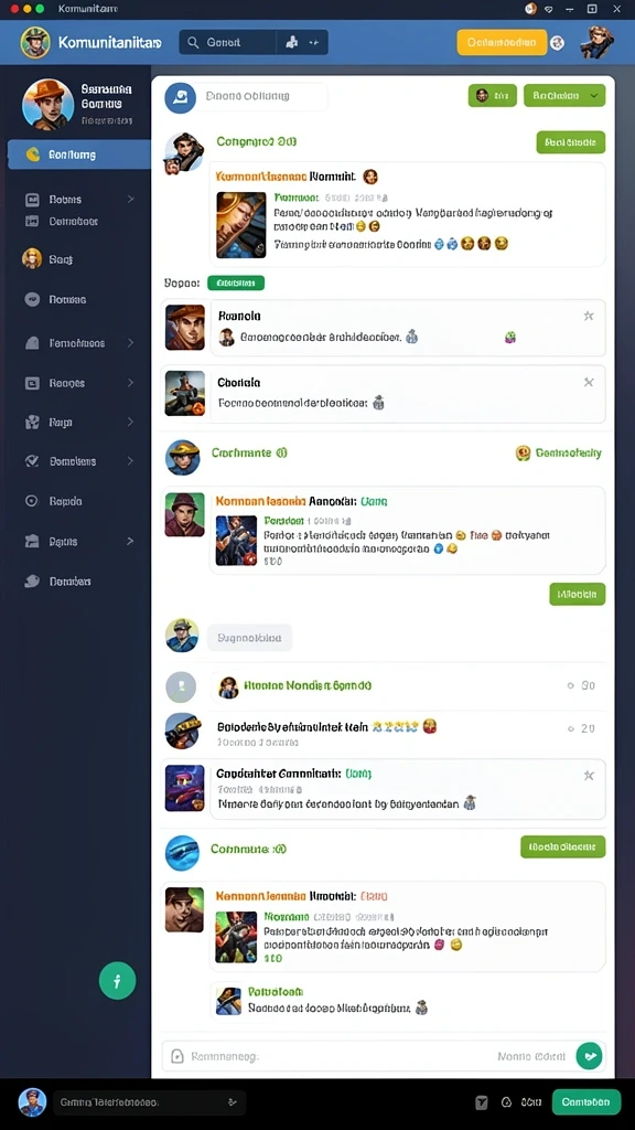 Layar profil pengguna dengan statistik permainan.
