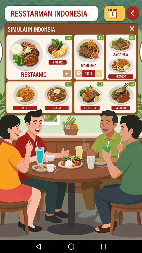 Tampilan menu utama yang user-friendly.